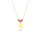Glorria 14k Solid Gold Color Heart Necklace