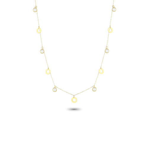 Glorria 14k Solid Gold Ring Luck Necklace Glorria 14k Solid Gold Ring Luck Necklace