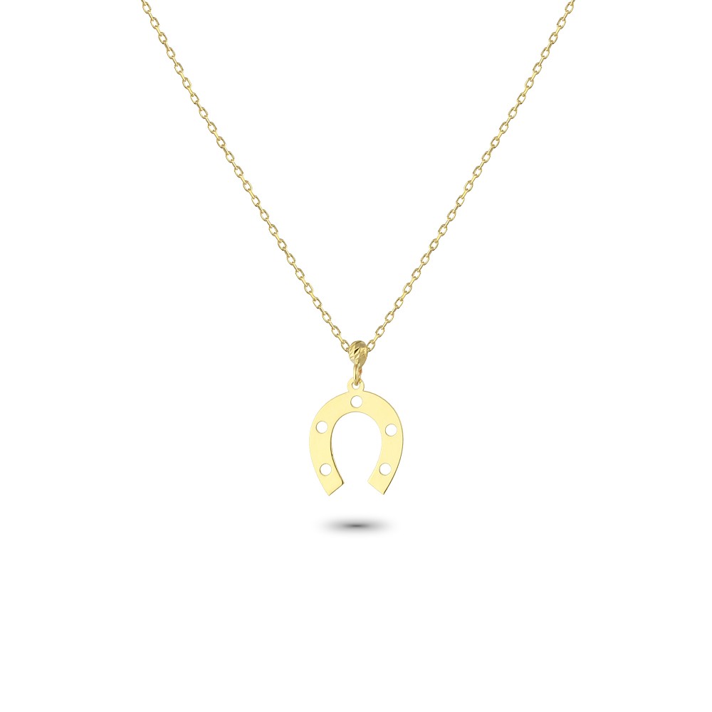 Glorria 14k Solid Gold Luck Necklace