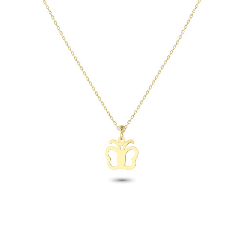 Glorria 14k Solid Gold Butterfly Necklace Glorria 14k Solid Gold Butterfly Necklace