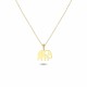 Glorria 14k Solid Gold Elephant Necklace