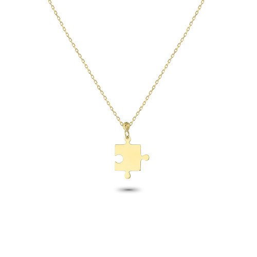 Glorria 14k Solid Gold Puzzle Necklace Glorria 14k Solid Gold Puzzle Necklace