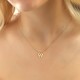 Glorria 14k Solid Gold Bow Necklace