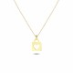 Glorria 14k Solid Gold Heart Lock Necklace