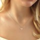 Glorria 14k Solid Gold Heart Infinity Necklace