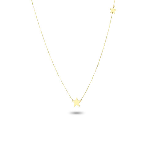 Glorria 14k Solid Gold Star Necklace Glorria 14k Solid Gold Star Necklace