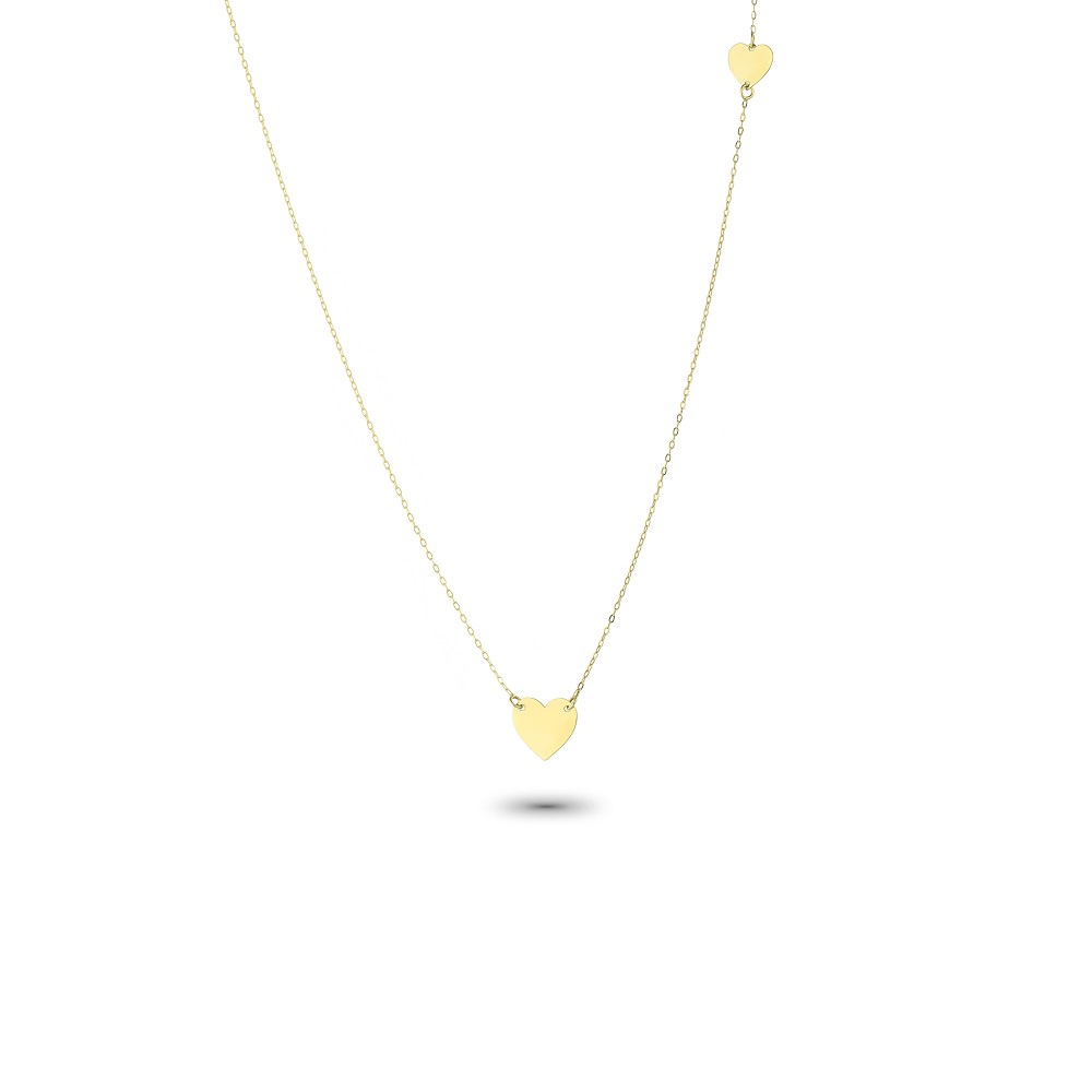 Glorria 14k Solid Gold Heart Necklace