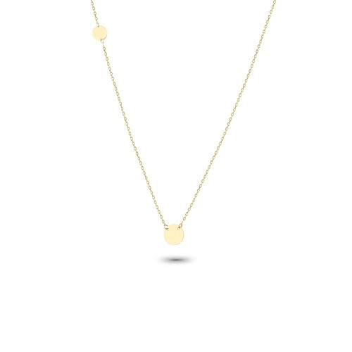 Glorria 14k Solid Gold Circle Necklace Glorria 14k Solid Gold Circle Necklace