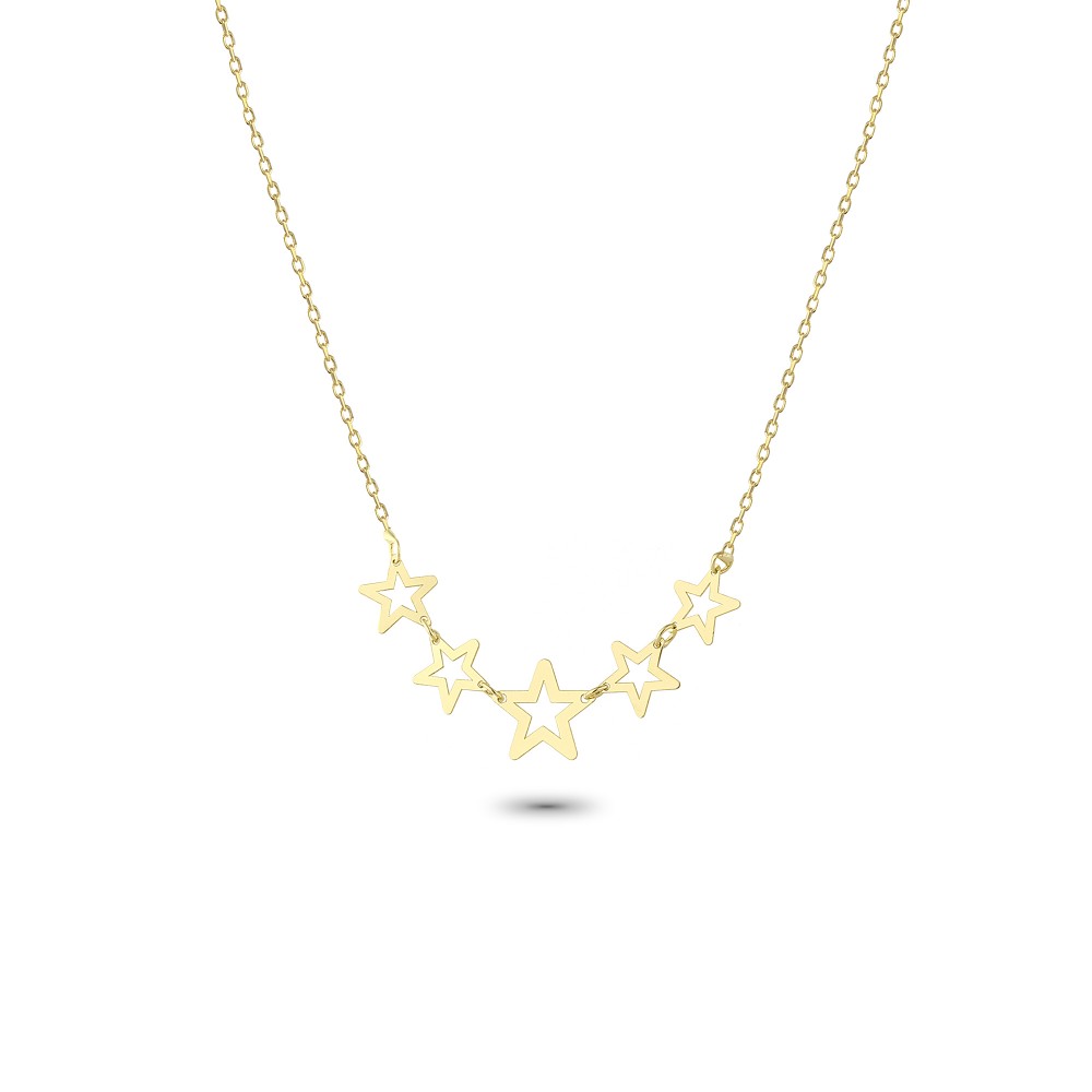 Glorria 14k Solid Gold Star Necklace