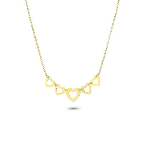 Glorria 14k Solid Gold Heart Necklace Glorria 14k Solid Gold Heart Necklace