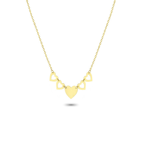 Glorria 14k Solid Gold Heart Necklace Glorria 14k Solid Gold Heart Necklace