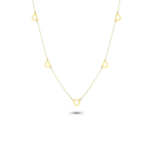 Glorria 14k Solid Gold Heart Necklace Glorria 14k Solid Gold Heart Necklace