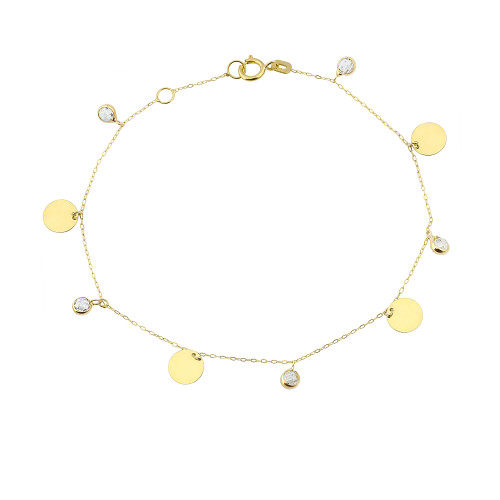 Glorria 14k Solid Gold Circle Bracelet Glorria 14k Solid Gold Circle Bracelet
