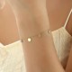 Glorria 14k Solid Gold Circle Bracelet