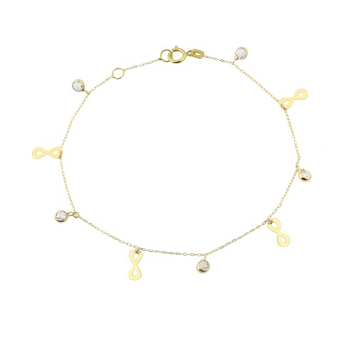 Glorria 14k Solid Gold Infinity Bracelet Glorria 14k Solid Gold Infinity Bracelet
