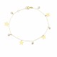 Glorria 14k Solid Gold Star Bracelet