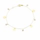 Glorria 14k Solid Gold Daisy Bracelet