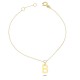 Glorria 14k Solid Gold Letter B Bracelet