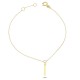 Glorria 14k Solid Gold Letter I Bracelet