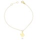 Glorria 14k Solid Gold Letter M Bracelet