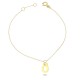 Glorria 14k Solid Gold Letter Ö Bracelet