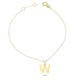 Glorria 14k Solid Gold Letter W Bracelet