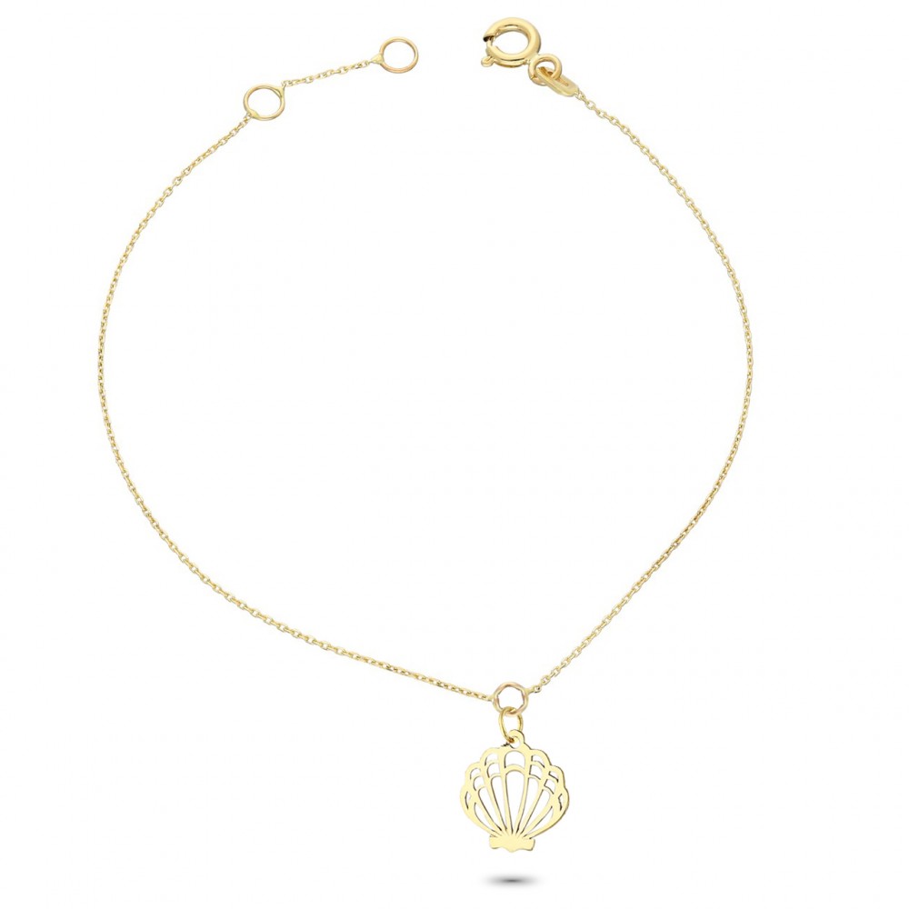 Glorria 14k Solid Gold Oyster Bracelet