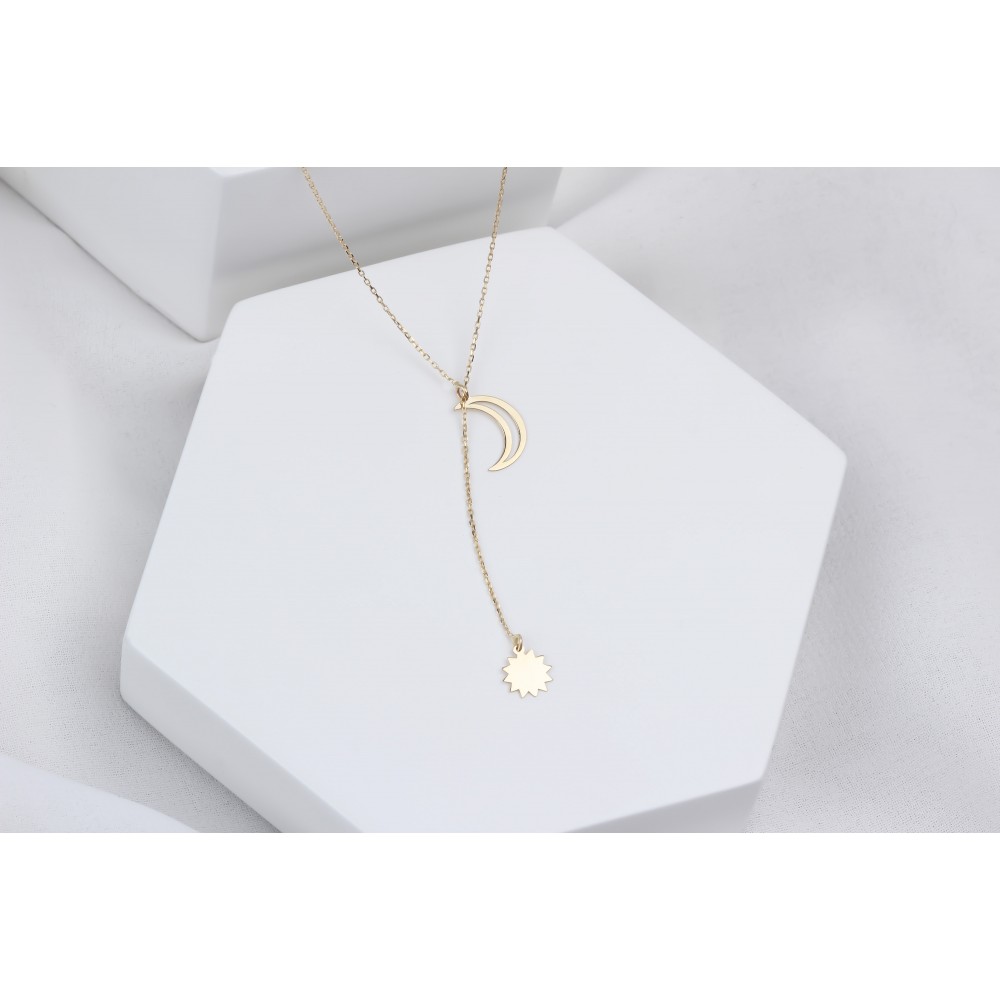 Glorria 14k Solid Gold Mihrimah Necklace