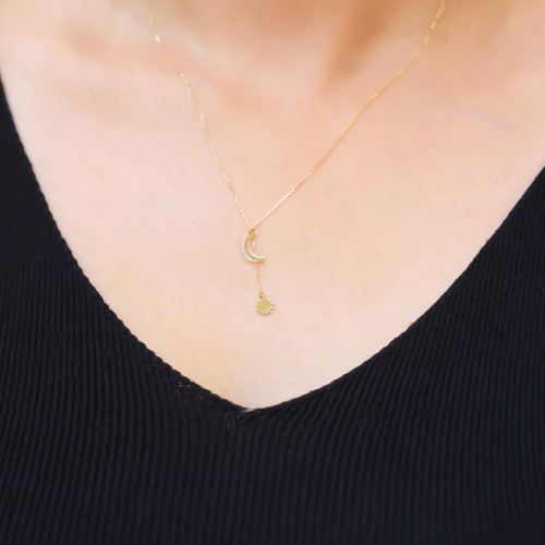 Glorria 14k Solid Gold Mihrimah Necklace Glorria 14k Solid Gold Mihrimah Necklace