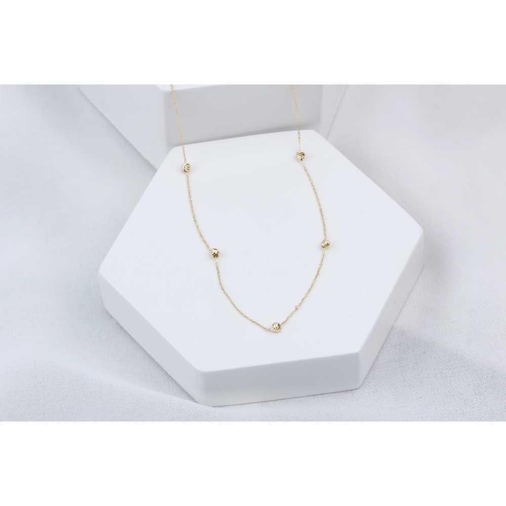 Glorria 14k Solid Gold Dorica Necklace