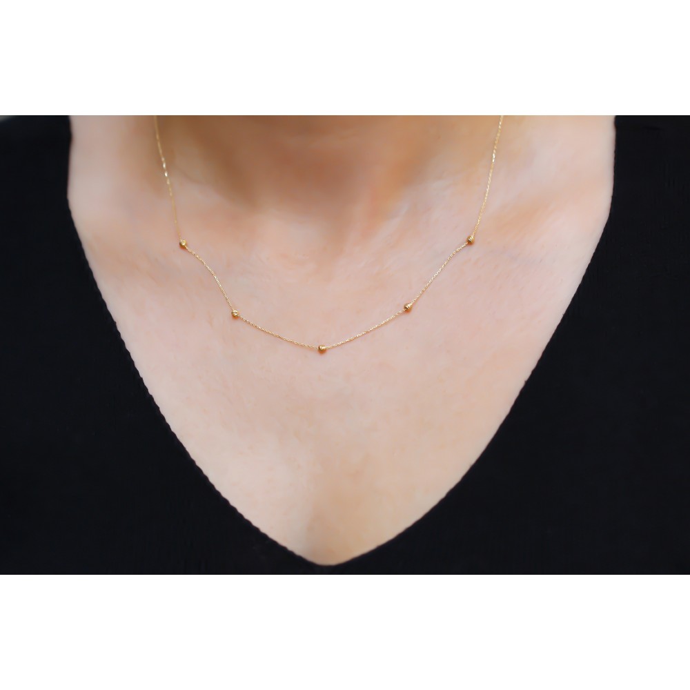 Glorria 14k Solid Gold Dorica Necklace