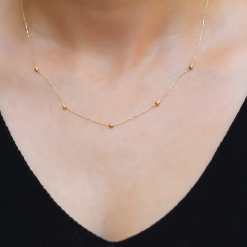 Glorria 14k Solid Gold Dorica Necklace