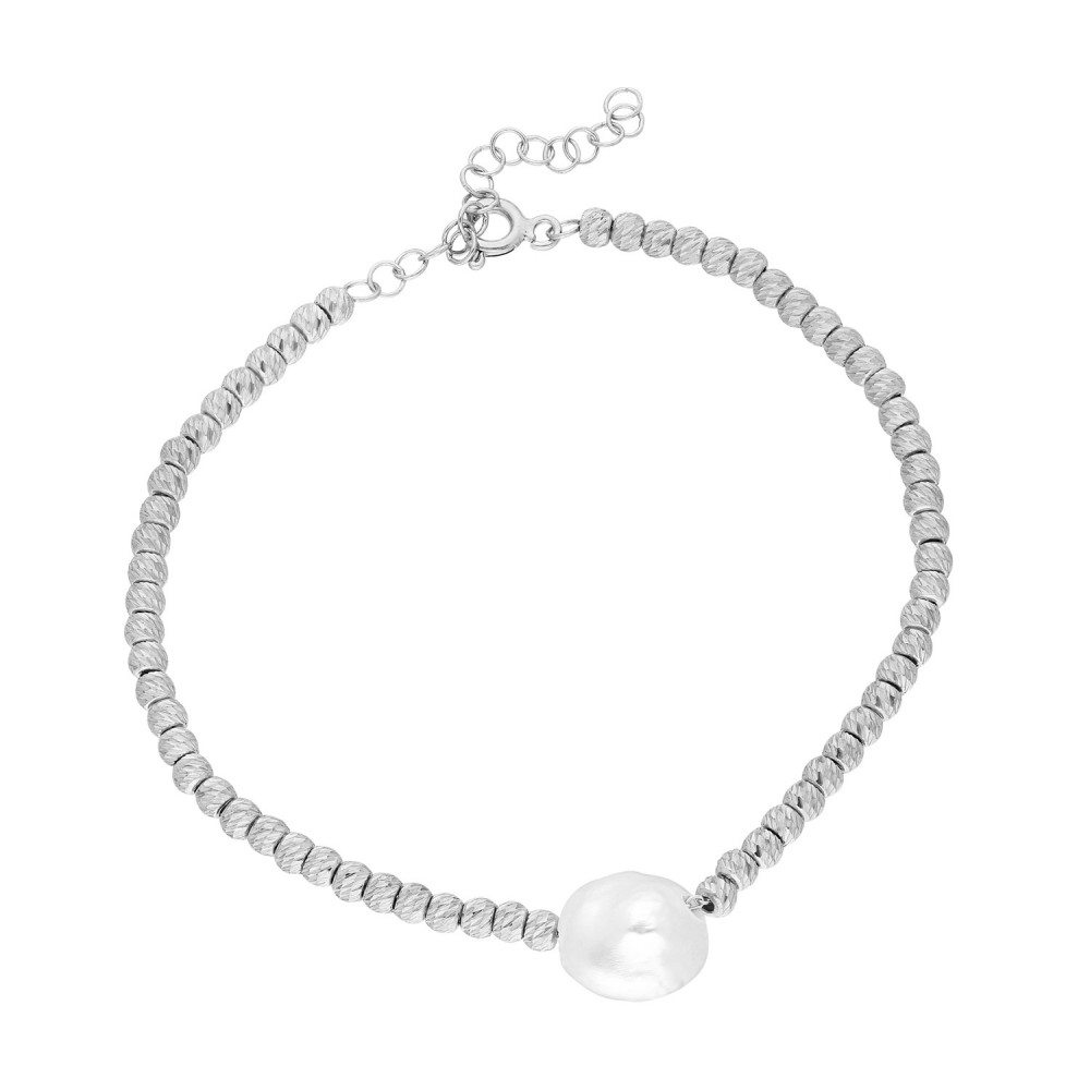 Glorria 925k Sterling Silver Pearl Dorika Bracelet