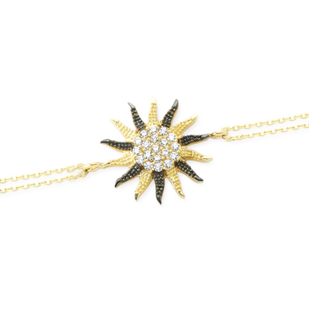 Glorria 14k Solid Gold Sun Bracelet