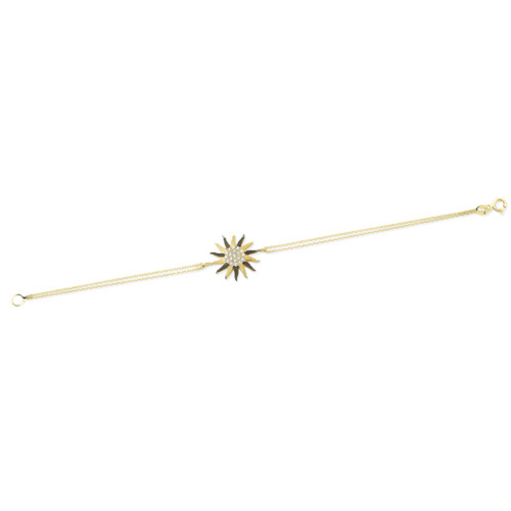 Glorria 14k Solid Gold Sun Bracelet