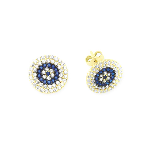 Glorria 14k Solid Gold Evil Eye Earring Glorria 14k Solid Gold Evil Eye Earring