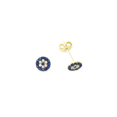 Glorria 14k Solid Gold Evil Eye Earring Glorria 14k Solid Gold Evil Eye Earring