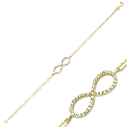 Glorria 14k Solid Gold Infinity Bracelet Glorria 14k Solid Gold Infinity Bracelet