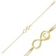 Glorria 14k Solid Gold Infinity Bracelet