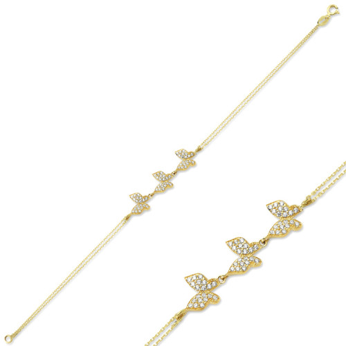 Glorria 14k Solid Gold Butterfly Bracelet Glorria 14k Solid Gold Butterfly Bracelet