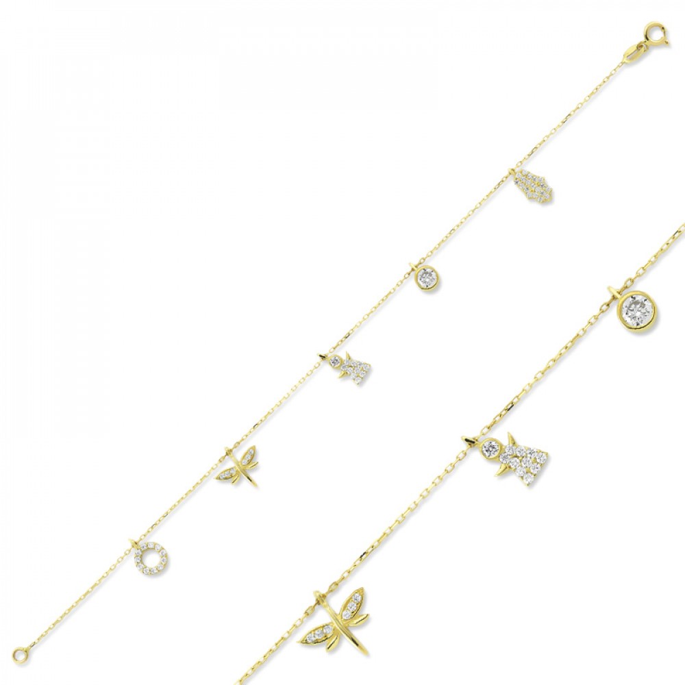 Glorria 14k Solid Gold Luck Bracelet