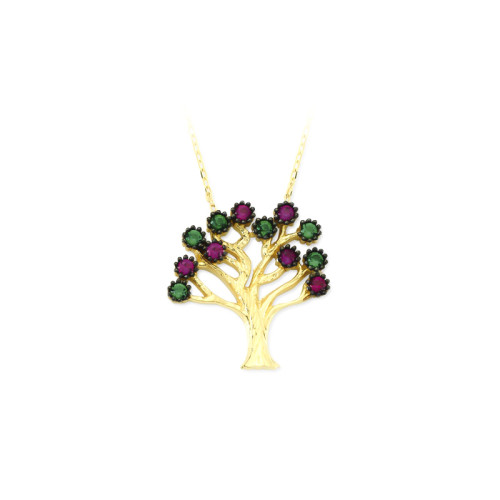 Glorria 14k Solid Gold Life Tree Necklace Glorria 14k Solid Gold Life Tree Necklace