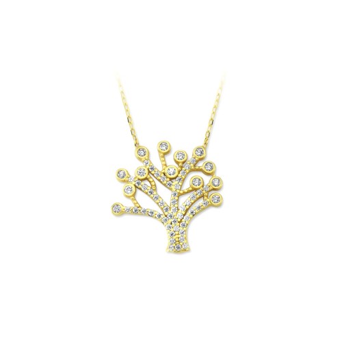 Glorria 14k Solid Gold Life Tree Necklace Glorria 14k Solid Gold Life Tree Necklace