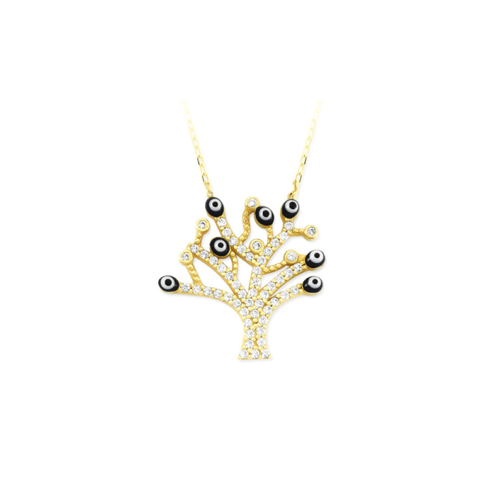 Glorria 14k Solid Gold Life Tree Necklace Glorria 14k Solid Gold Life Tree Necklace