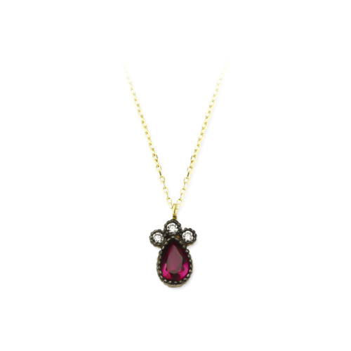 Glorria 14k Solid Gold Drop Necklace Glorria 14k Solid Gold Drop Necklace