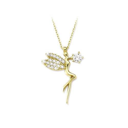 Glorria 14k Solid Gold Fairy Necklace Glorria 14k Solid Gold Fairy Necklace