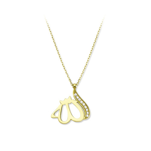 Glorria 14k Solid Gold Mashaallah Necklace Glorria 14k Solid Gold Mashaallah Necklace
