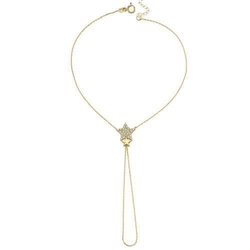 Glorria 14k Solid Gold Star Shahmaran Bracelet Glorria 14k Solid Gold Star Shahmaran Bracelet