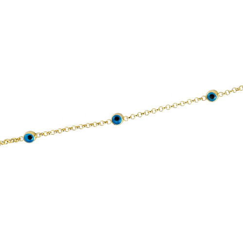 Glorria 14k Solid Gold Eye Bead Bracelet Glorria 14k Solid Gold Eye Bead Bracelet
