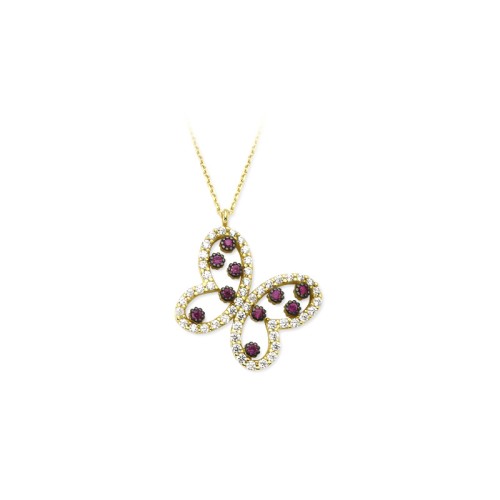 Glorria 14k Solid Gold Butterfly Necklace Glorria 14k Solid Gold Butterfly Necklace